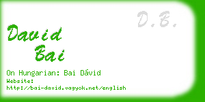 david bai business card